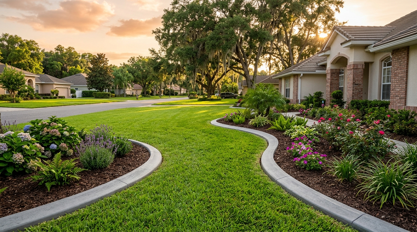 Decorative concrete landscape curbing by Curb Daddy Customs