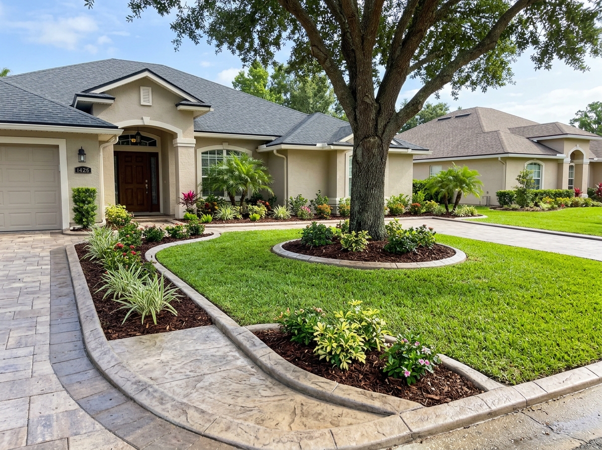 Custom landscape curbing by Curb Daddy Customs in Central Florida